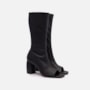 Ankle Em Couro
