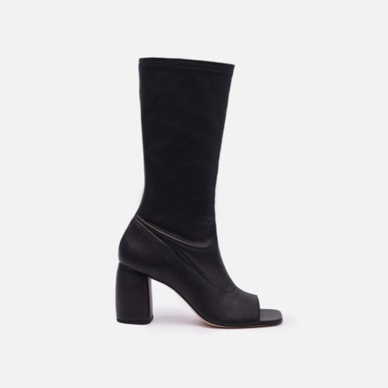 Ankle Em Couro