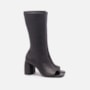 Ankle Em Couro