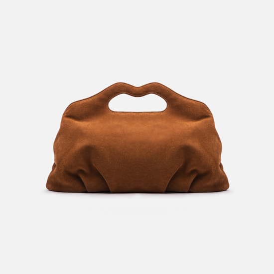 Bolsa Maxi Clutch Camurça