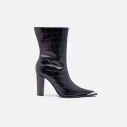 Bota Em Couro Croco