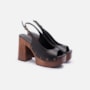 Clog Slingback Couro