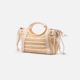 Crab Mini Raffia Handbag