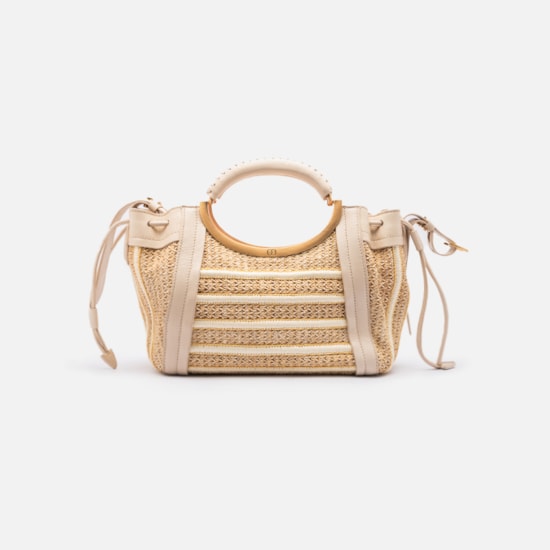 Crab Mini Raffia Handbag