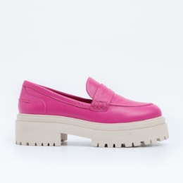 LOAFER CARRANO BOLD SALTO BLOCO BAIXO TRATORADO EM COURO