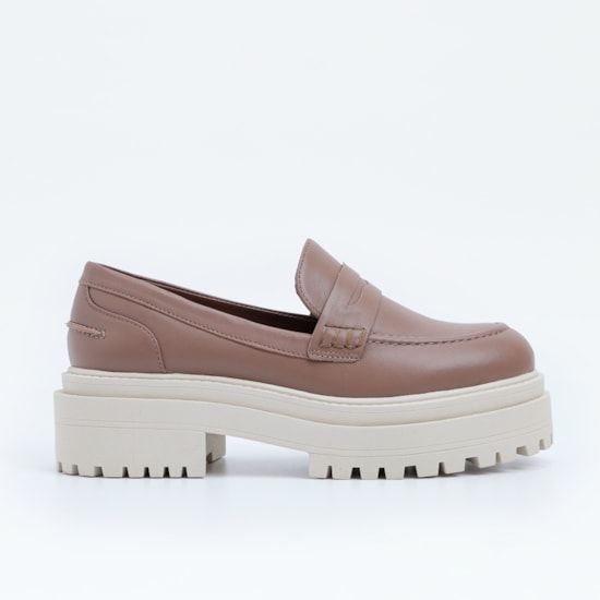 LOAFER CARRANO BOLD SALTO BLOCO BAIXO TRATORADO EM COURO