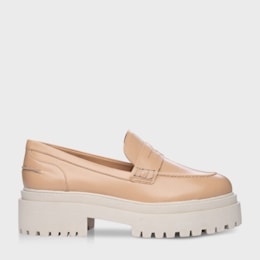 LOAFER CARRANO BOLD SALTO BLOCO BAIXO TRATORADO EM COURO