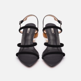 Sandalia De Tiras Em Camurça