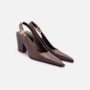 Scarpin Slingback Em Couro