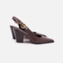 Scarpin Slingback Em Couro