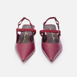 Slingback Em Couro