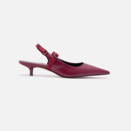 Slingback Em Couro