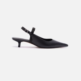 Slingback Em Couro