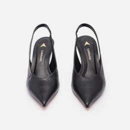 Slingback Em Couro