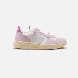 Tenis Veja V-10 Leather Gravel Menthol Parme